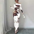 thumbnail image 7 of Levmjia Womens Dress Off Shoulder Print Bodycon Round Neck Sleeveless Polyester Casual Evening Party Beach Vacation Elegant Slim Fit, 7 of 7
