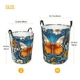 thumbnail image 3 of Balery Spring Butterfly Flowers Cesta de ropa redonda con asas, impermeable, independiente, para ropa, juguetes, dormitorio y familia-Small, 3 of 6
