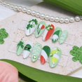 thumbnail image 2 of Press on Nails NEWSPIED Día de San Patricio con strass x24, 2 of 7