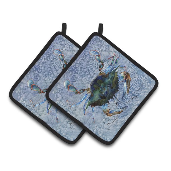Caroline's Treasures Crab Pair of Pot Holders