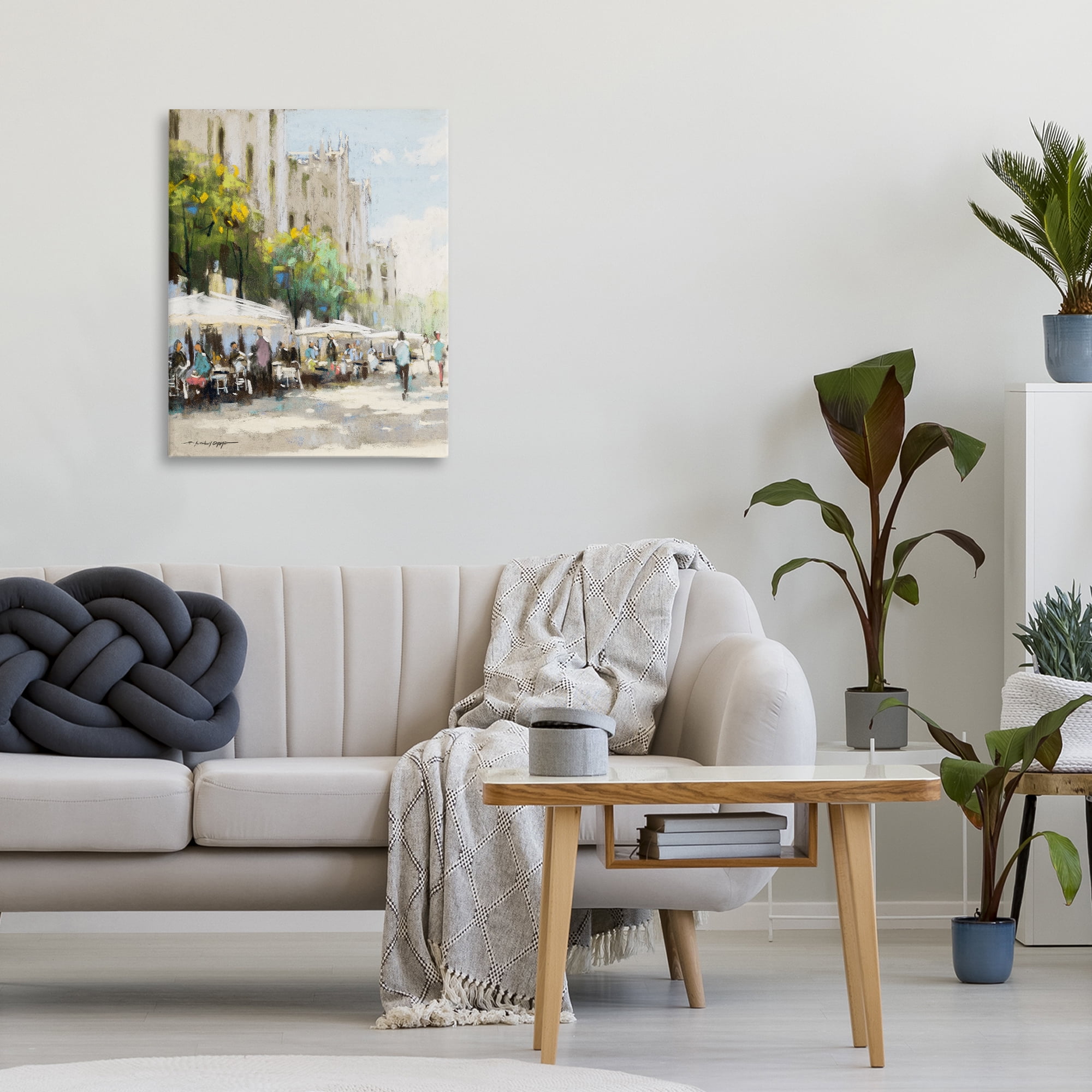 Stupell Industries Street Cafe on Boulevard Canvas Wall Art, design by Anthony Orme