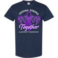 thumbnail image 3 of Inktastic Staying Strong Together Alzheimer's Awareness Purple Ribbon T-Shirt, 3 of 5