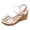 White, variant on Womens Platform Sandals Open Toe Espadrilles Dressy Slip on Adjustable Ankle Strap Wedge Heels Summer Dress Walking Slides Shoes White Size 7