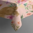 thumbnail image 3 of Golden Retriever with Flowers Rectangle Tablecloth 60"x84",Waterproof Polyester Rectangle Table Cloth, Wipeable Spillproof Polyester Tablecloth for Dining, Camping, Indoor and Outdoor, 3 of 5