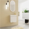 thumbnail image 3 of JERFIT 20 inch Modern Wall Mount Bathroom Vanity with Integrated Resin Sink, Soft Close Door, White Floating Storage Cabinet, 3 of 10