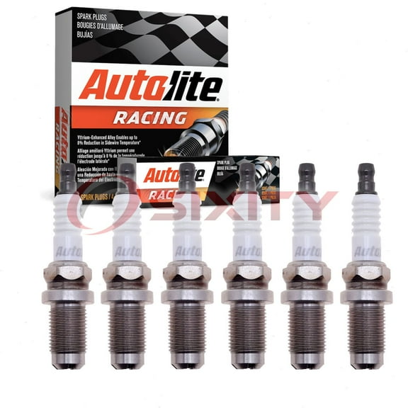 6 pc Autolite AR3910X Racing Spark Plugs for 41R91 Ignition Wire Secondary
