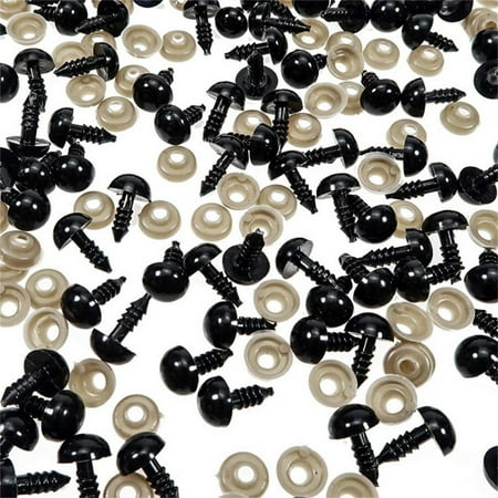

Plastic Round Safety Eyes 100 Pieces Plastic Safety Eyes With Washer For DIY Crafts Accessory CHMORA