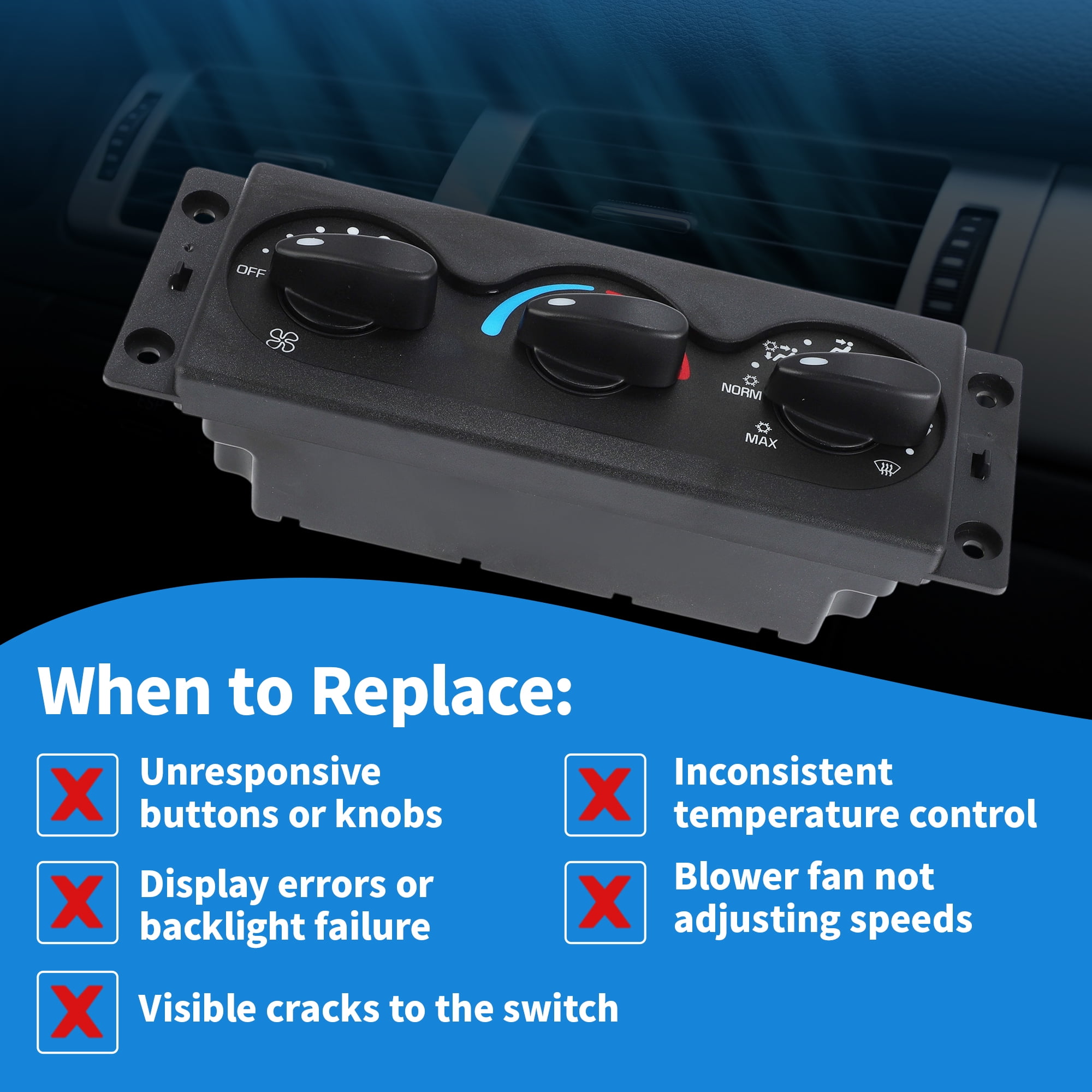 Unique Bargains A/C Climate Control Module Panel for International Vehicles