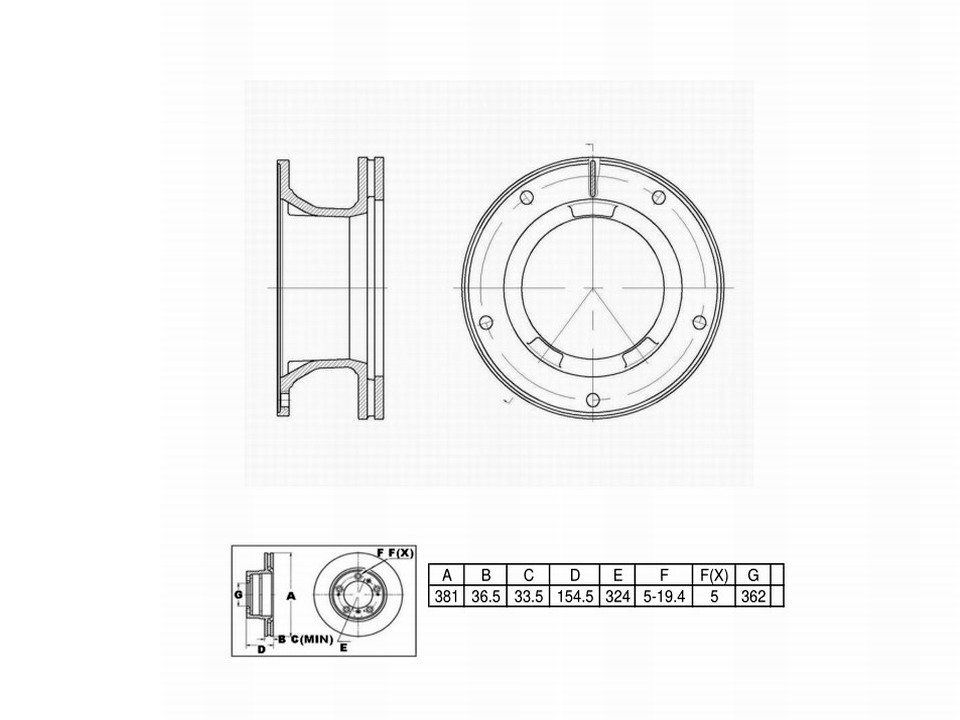 Winstop Brake Rotor, Front WS243588, International 1452SC 1991-1987