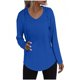 thumbnail image 3 of Sudaderas con capucha para mujer,Sudadera con capucha y cuello en V para mujer, jersey con bolsillo con cordón, top de poliéster de manga larga, ropa informal de uso diario, sopatenor, 3 of 9