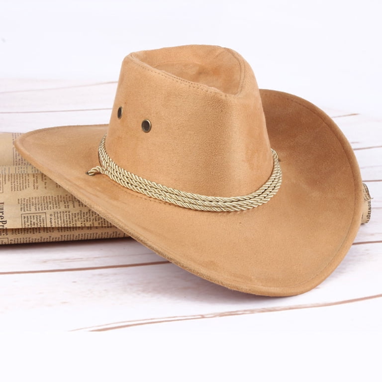 4446 Western Cowboy Hat For Women Men Classic Fedora Hats Wide Brim Suede 51Re6zhb1RL._AC_UY350_.jpg main image 4