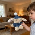 thumbnail image 5 of Fokuz Knitted Hat Bunny Soft Huggable Rabbit With Hat Heartwarming For Easter Birthdays Or Just Because, 5 of 5