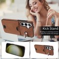 thumbnail image 2 of Allytechgroup Wallet Phone Case for Samsung Galaxy S24 with Stand, RFID Blocking PU Leather Shockproof Cover with Kickstand & Credit Card Slot Drop Protection for Samsung Galaxy S24, Brown, 2 of 10