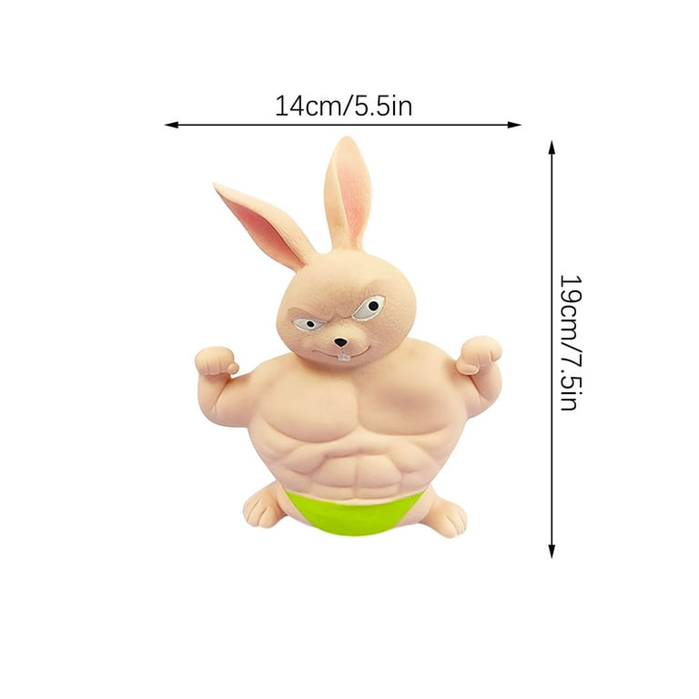 Funny Squishy Rabbit Toy, Squeeze Rabbit Toy, Stretchy and Squishy Rabbit  Toy, Muscle Animal Figure Toys for Kids and Adults 