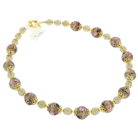 GlassOfVenice Murano Glass Necklace Venezia - Cloudy Sky