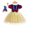 thumbnail image 1 of Vestido de Blancanieves de Disney para niñas, disfraz de princesa con capa, vestido de baile de encaje para Halloween, ropa de fiesta de cumpleaños para niños Fivean unisex, 1 of 2