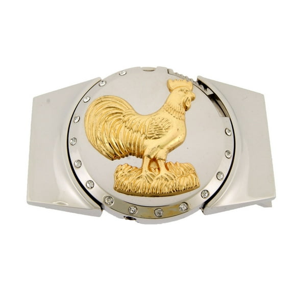 Rooster Gold Belt Buckle Removable Lighter Belt Buckle Unisex Gold Metal Fashion Costume