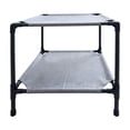 thumbnail image 2 of Voglyf Double Layer Cat Hammock Bed - Free-Standing Elevated Cot Indoor Pet Bed with Frame, Washable Cover, Rubber Feet, Tool-Free, for Large Cats or Small Dogs - Gray 19.7" x 17.7",Grey, 2 of 7