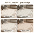 thumbnail image 5 of ODIKA 2'x3' Ivory Brown Geometric Floral Design Washable Throw Rug Intricate Pattern with Classic Borders Non-Slip, Low Profile, Flatwoven, Easy Care for Hallway, Study Room, 5 of 5