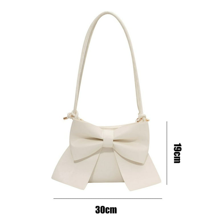 Frcolor Bag Tote Shoulder Leather Bags Pu Bowknot Handbags Single Crossbody  Handbag Purses Large Bow Purse Big Bucket Capacity 