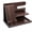 Dark Burnt, variant on Natural Wood Nightstand Valet Stand with Phone Charging Dock, Bedside Storage Organizer for Watch, Wallet, Keys and EDC