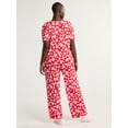 thumbnail image 2 of Joyspun Women's Sleep Tee and Pants Pajama Set, 2-Piece, Sizes XS to 3X, 2 of 3