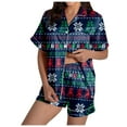 thumbnail image 3 of Women's Classic Christmas Print Shorts Pajama Set, 3 of 7