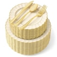 thumbnail image 1 of Juego de vajilla Stock Your Home marfil/dorado 125 piezas, 1 of 7