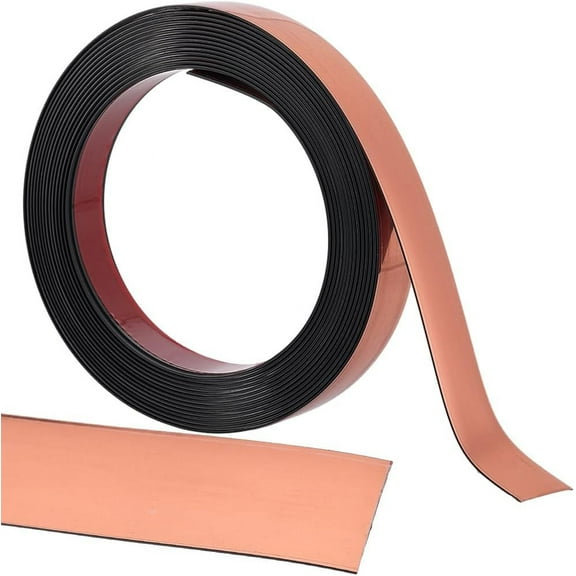 5m*20mm Molding Trim Peel and Stick Sandy Brown Flexible Mirror Border Self-Adhesive Decorative Strip DIY for Wall Ceiling Floor Panel Cabinet Tile Edge Corner Wardrobe Frame Moulding