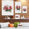 thumbnail image 3 of Bunch of Pink Roses Watercolor - Flower Artwork on Canvas, 3 of 4