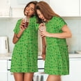 thumbnail image 4 of Easygdp St Patrick's Day Camisón de manga corta para mujer, informal, estampado, 4 of 6