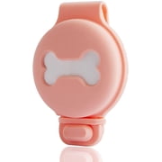 Dog Collar Case for AirTag, Anti-Scratch Holder for AirTags Pet Collar, Protective Case for Cat Collar Compatible with AirTag 2021, Lightweight Shockproof Cover for AirTag - Sand Pink