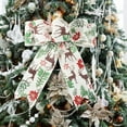 thumbnail image 2 of 2.5inch*30FT, Christmas Ribbons for Crafting, Xmas Wired Edge Ribbon Red Natural Burlap Ribbon Bow Winter Holiday Flowers Wired Ribbons for Christmas Sewing DIY Crafts Supplies, 2 of 6