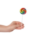 thumbnail image 2 of Rainbow Lollipops, 24 Pack, Swirl Lollipops, Individually Wrapped Lollipops, Carnival Lollipops Fruit Flavors, The Hampton Popcorn & Candy Company, 2 of 4