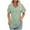 Green, variant on Summer Fashion Oversize Shirts for Womens V- Neck Printed Casual Pullover With Short Sleeves