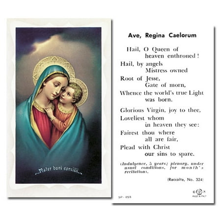 

Our Lady of Good Council Catholic Prayer Holy Card with Prayer on Back Pack of 100