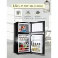 thumbnail image 4 of 3.5 Cu.Ft Mini Fridge Freezer, 2 Door Small Refrigerator, 7 Level Adjustable Thermostat Freezer Fridge for Living Room, Kitchen and Apartment, Black, 4 of 7
