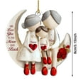 thumbnail image 3 of Grandparents And Grandchild Moon 1 Layer Acrylic Ornament You To The Moon And Back Ornament Custom Hangs Home Decor, 3 of 6