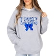 thumbnail image 5 of Lions Blue Floral Coquette Bow Hoodie for Women & Teens Trendy School Spirit Game Day Sweatshirt Gray Hoodie Medium, 5 of 8
