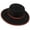 Black, variant on Women’s Leather Buckle Trim Vintage Western Flat Crown Straw Hat with Oversized Straight Brim for City Shopping Beige