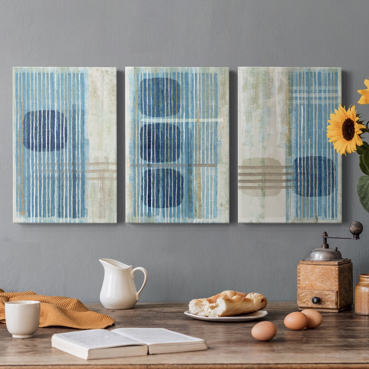 Blue Blue Horizon I Premium Gallery Wrapped Canvas - Ready to Hang - 32 x 48 Each