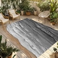 thumbnail image 2 of Outdoor Rug 5x8 ft Beach Sea Wave Waterproof Outdoor Patio Rug Mat Non Slip Outside Area Rugs Carpet for RV,Camping,Porch,Deck,Pool,Balconybackyard,Coastal Ocean Gray, 2 of 9