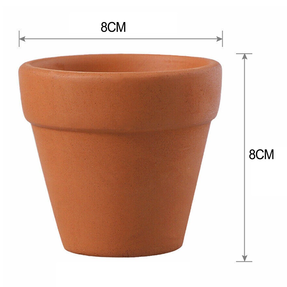 10Pcs Small Clay Ceramic Terracotta Flower Plants Pots Craft Wedding Favor