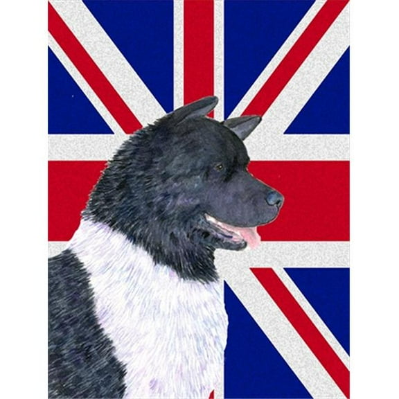 Akita With English Union Jack British Flag Flag Garden Size