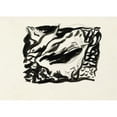 thumbnail image 3 of Leo Gestel 24x18 Black Modern Framed Museum Art Print Titled - Design for a Vignette; Schelp En Meeuw (1891), 3 of 5