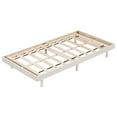 thumbnail image 3 of Miniyam Wood Twin Size Floating Bed for Kids and Teens, White, 3 of 7