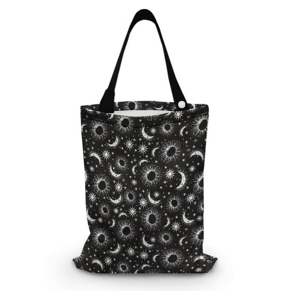 Yuyamidu Sun and Moon Car Trash Bag Black Vehicle Trash Bag for SUV Truck Van Foldable Auto Garbage Can Accessories Portable Car Back Seat Organizers and Storage