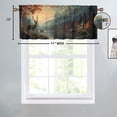 thumbnail image 4 of Rustic Cabin Deer Valance Rod Pocket Window Curtain for Kitchen Fall Forest Elk Wildlife Animal Autumn Nature Country Farmhouse Window Treatment Valance Curtains for Bathroom 54 by 18 in, 1 Panel, 4 of 6
