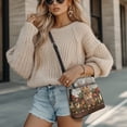 thumbnail image 4 of Tutolipy Bunny Mushroom Pattern Satchel Bag, Lightweight Purse Satchel PU Material Durable Shoulder Bag for Leisure Time Outings, 4 of 7