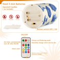 thumbnail image 4 of Electronic Candles Light Combination 3x5In, 3x4In Flameless Candles Plastic Festive Decoration Party Christmas Decoration Porcelain Pattern, 4 of 7